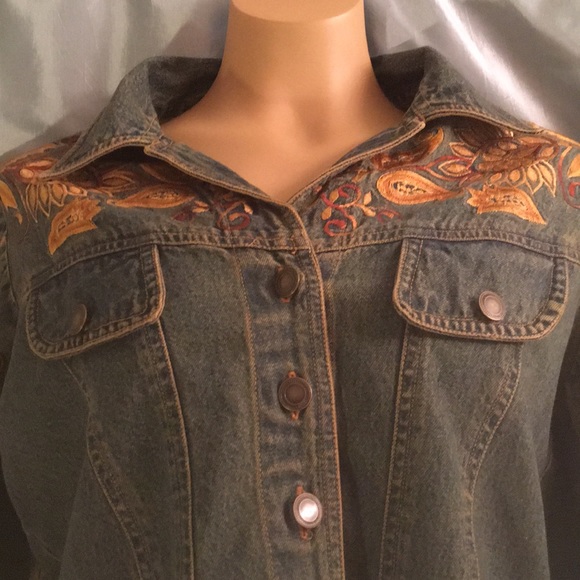 Gordon James embroidered denim jacket, S - Picture 4 of 8